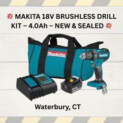 Makita 18V LXT Brushless Drill Kit (4.0Ah) – NEW & SEALED