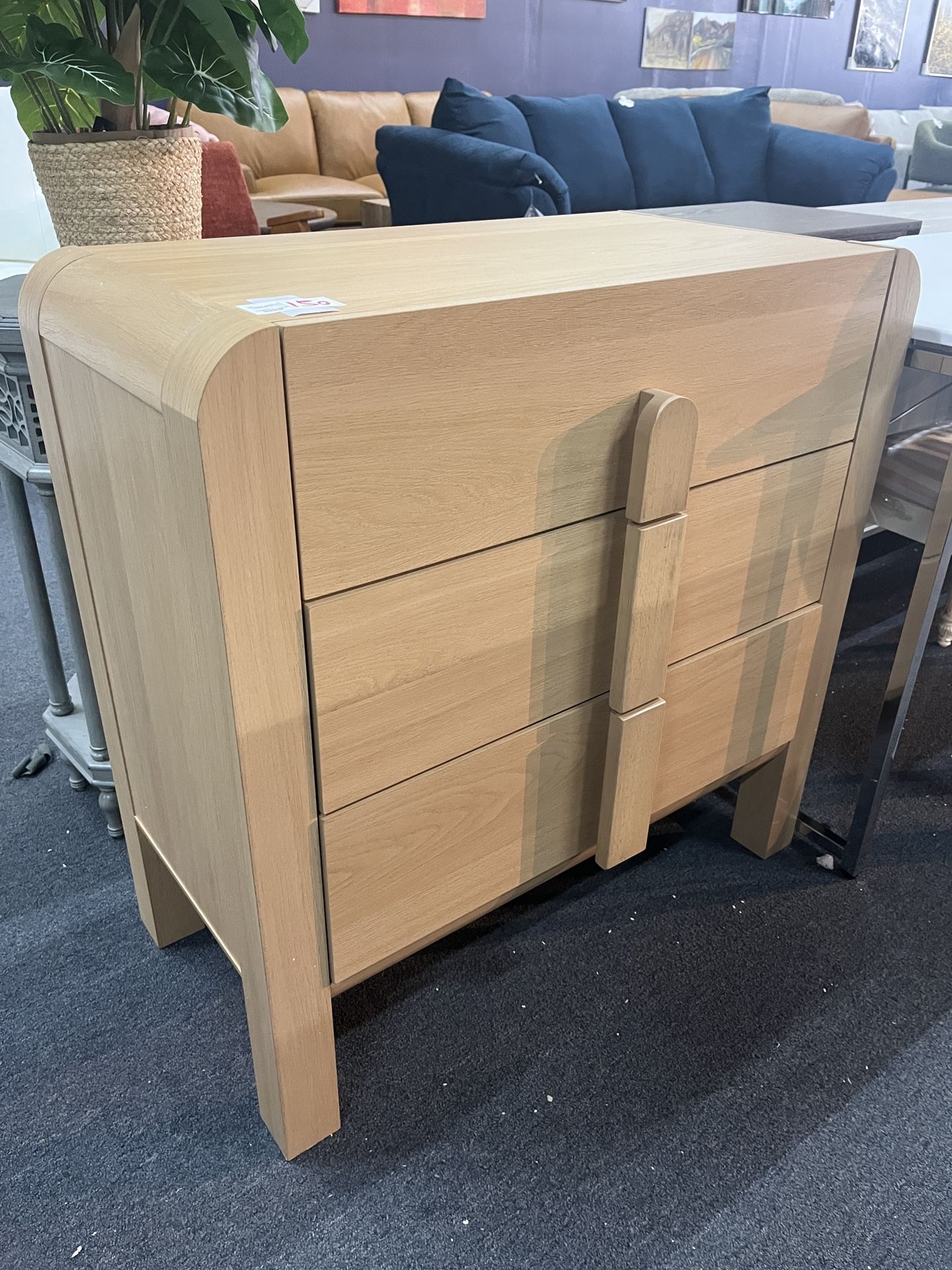 modern curved dresser Drake Six Drawer Dresser in Sugar