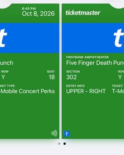 (2) Five Finger Death Punch Concert Tickets Oct 8 2026