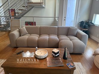 New Beautiful Boucle Sectional Couches 