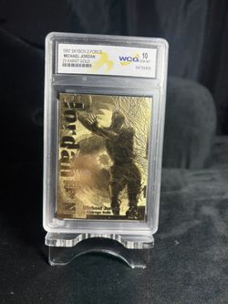 1997 SkyBox Z-Force Michael Jordan 23 Karat Gold #23 WCG 10 Insert Card