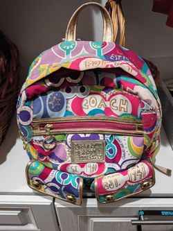 Coach Mini Backpack Multicolor Pop Art Print