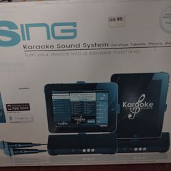 I-Sing Koraoke Sound System With 2 Microphones Brand New