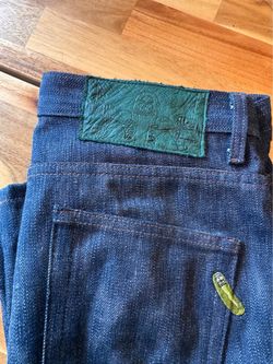 Naked & Famous x Rick and Morty "Pickle Rick 'Solenya' Selvedge" Denim Super Gu- Tag 33 (Near New)