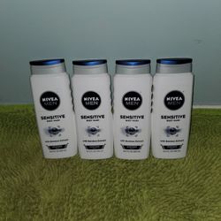 4 Nivea Men Sensitive Bodywash 16.9oz With Bamboo Extract
