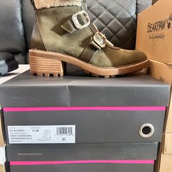 Vince Camuto Klerica Leather and Faux Fur Moto Hiker