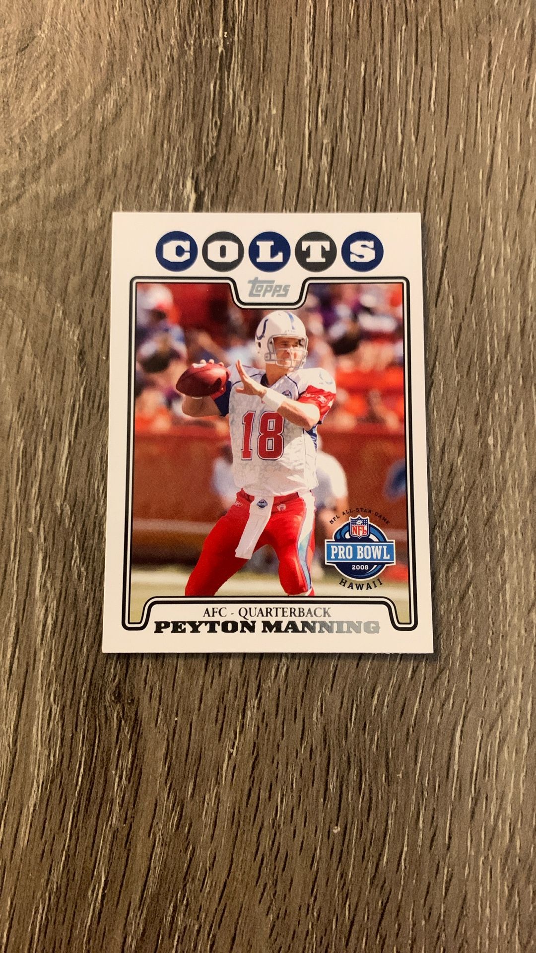 Peyton Manning Pro Bowl Card