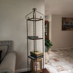 Sold Iron Corner Shelf Stands (2)