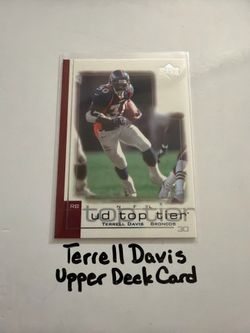 Terrell Davis Denver Broncos Hall of Fame RB Upper Deck Card.