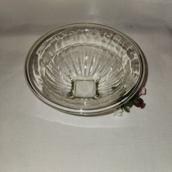 Vintage Depression Glass Serving Bowl 