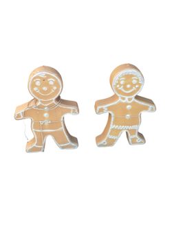 Vintage Union Products Gingerbread Man Blow Molds  24” Tall Christmas  