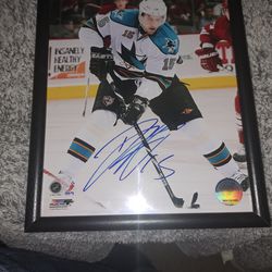 Dany Heatley Signed Picture In Frame, With Coa.