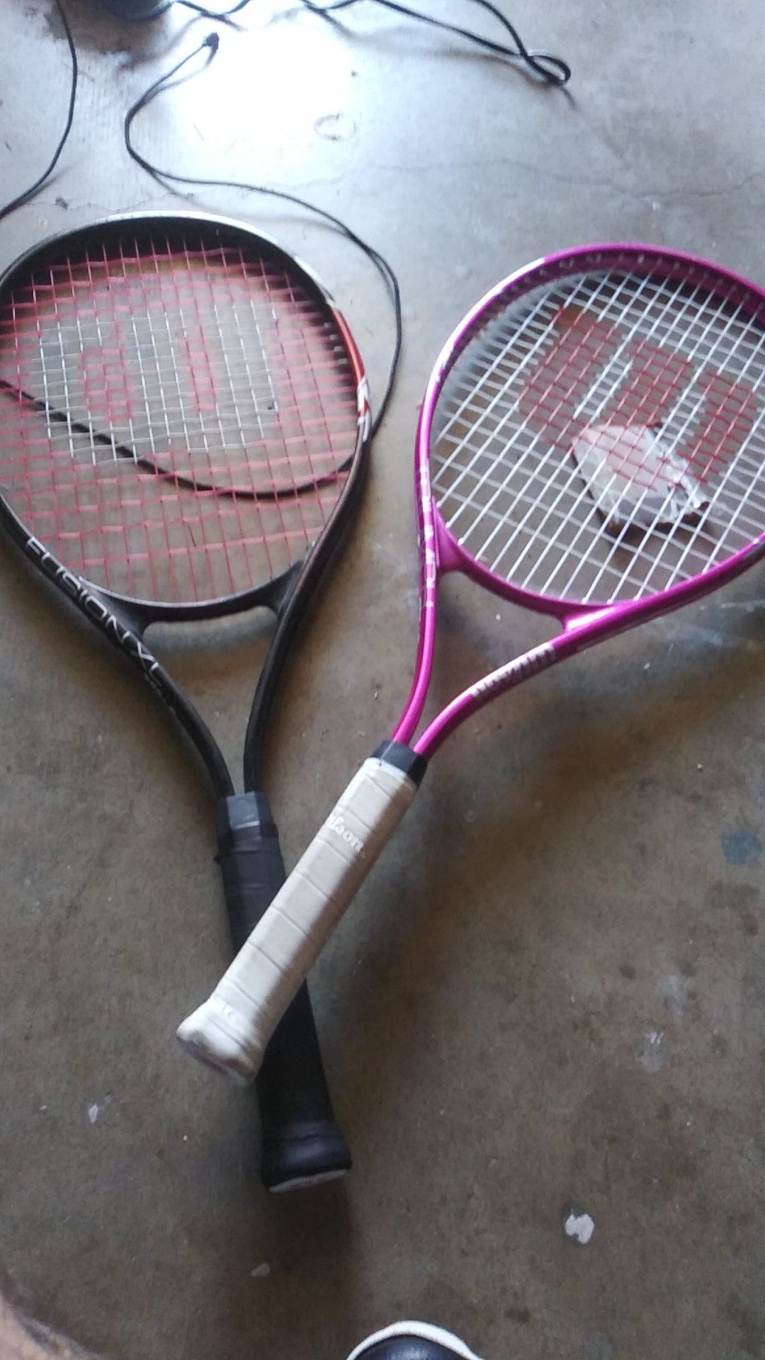 2 gently used Wilson tennis rackets