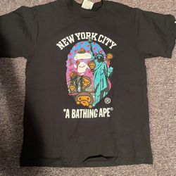 A Bathing Ape Bape New York City 10th Anniversary black tee shirt size M men’s