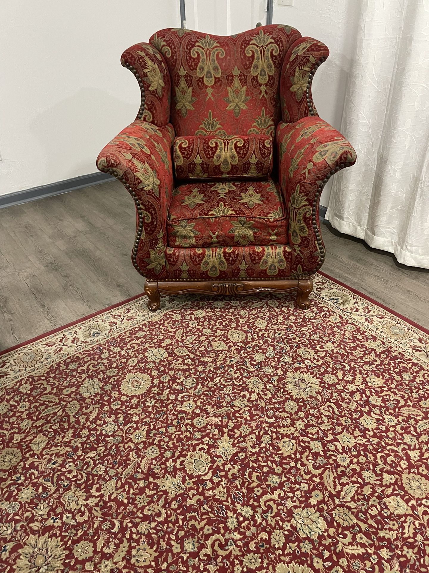 Custom Built Chair And Persian Rug