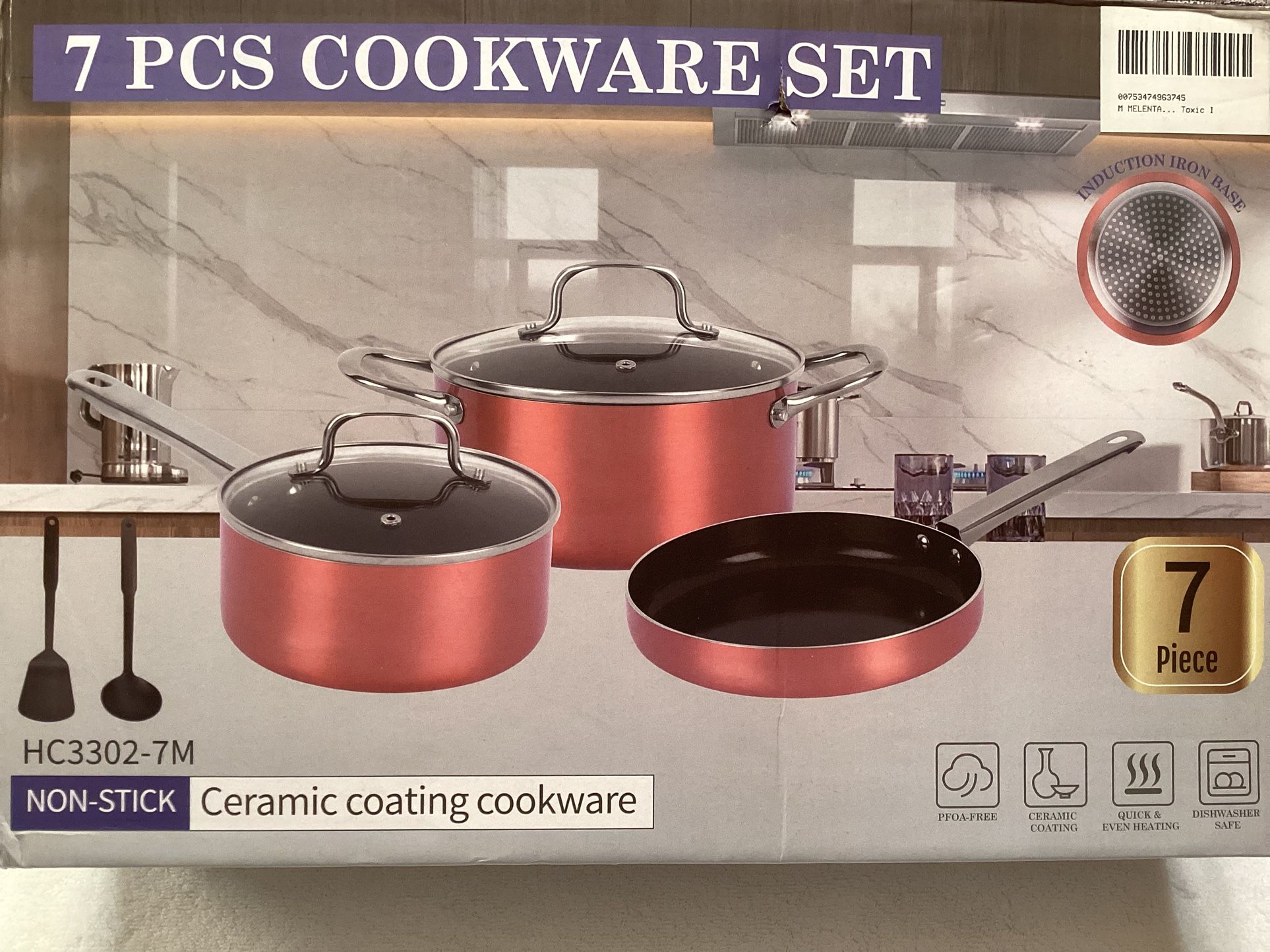 Pots And Pans Set Non Stick 7pcs Cookware Set