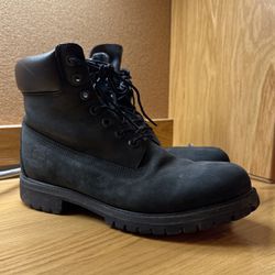 Timberland Black Suede Boots Size 10