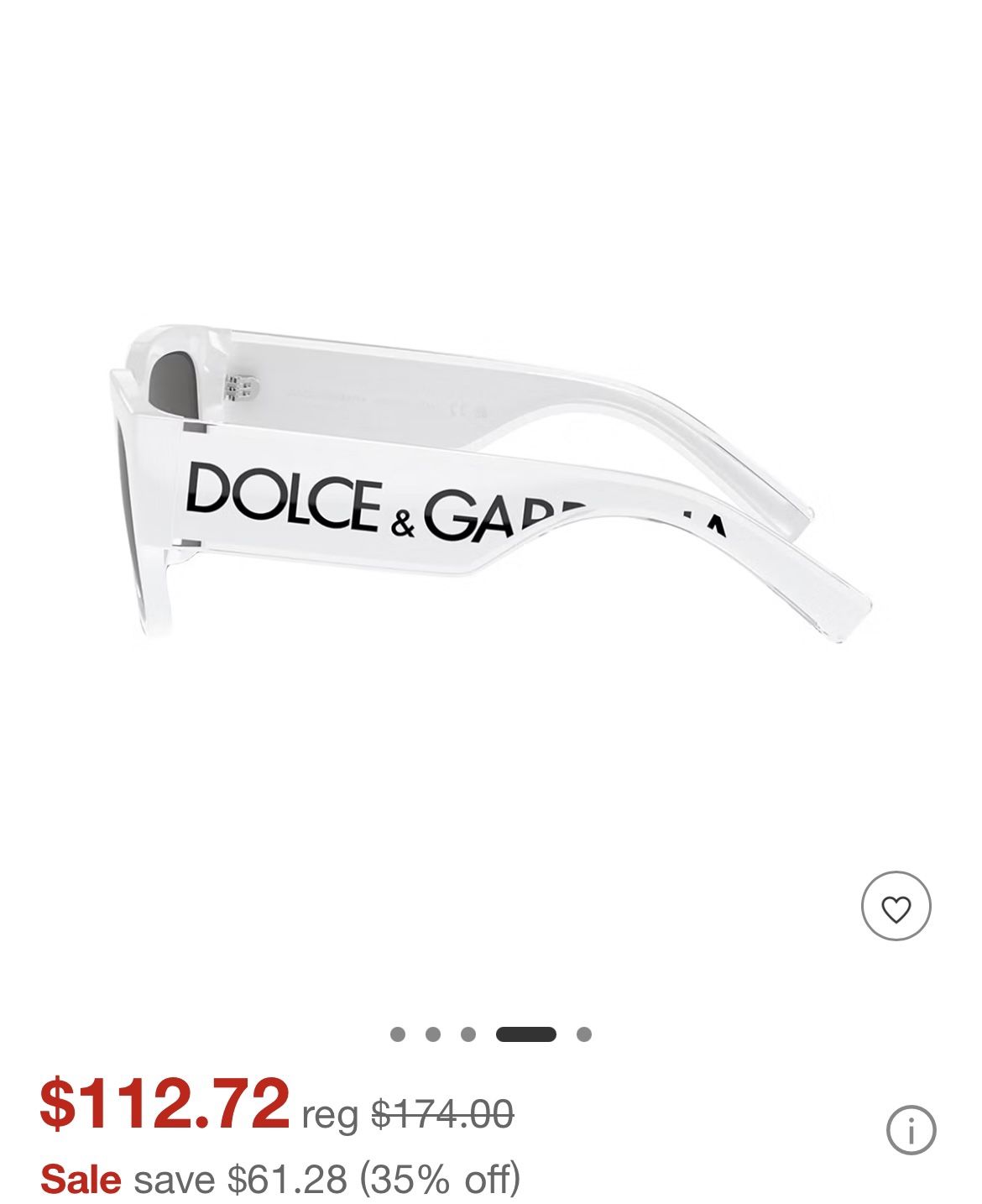 White Dolce & Gabbana Sunglasses