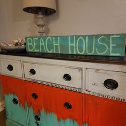 Handmade Wooden BEACH HOUSE Sign