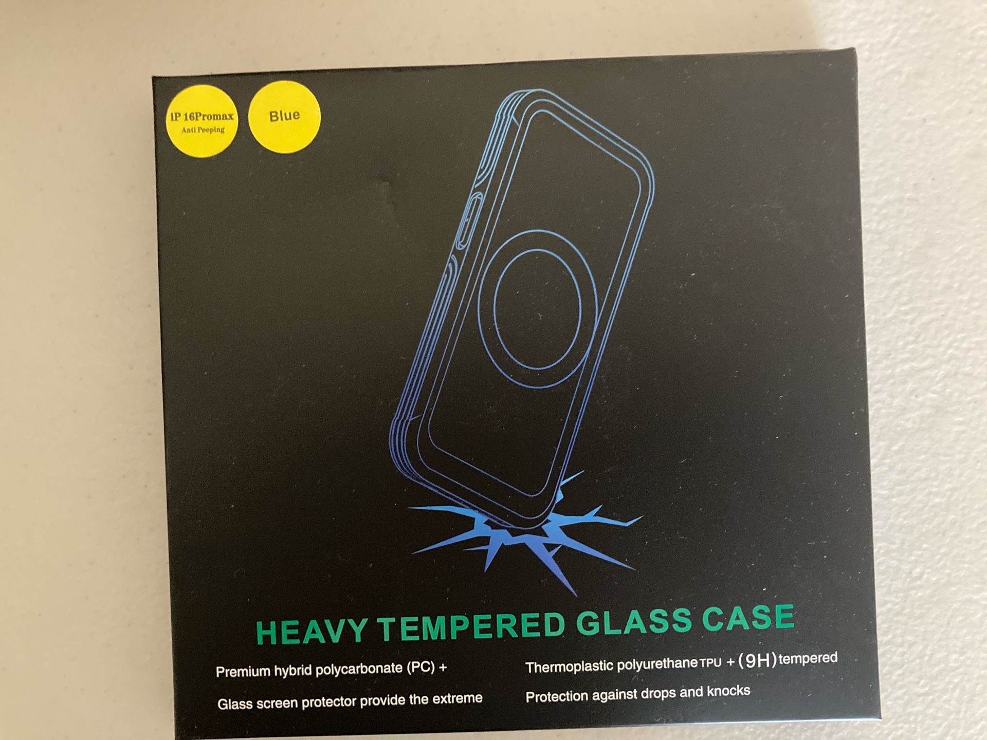 Blue iPhone 16 Pro Max Case -Anti peeping