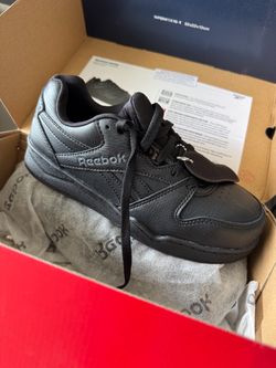 Reebok Black Leather Low-Top Sneakers