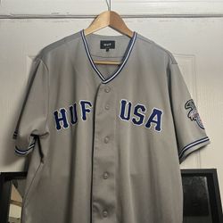 HUF USA DirtBag Crew Baseball XLarge Gray Vintage Jersey Shirt