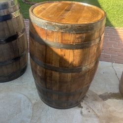 Cleaned And Stained Whiskey Barrels For Sale
