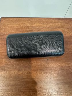 Brand New Oscar De La Renta Black Textured Sunglasses Eyeglasses Hard Case