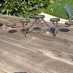 Vintage Filigree Iron Candelabra