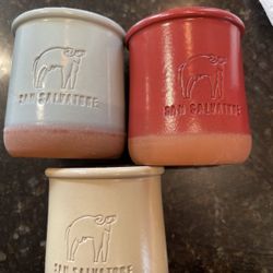 San Salvatore Italy Terra Cotta Glazed Yogurt Plant Planter Clay.