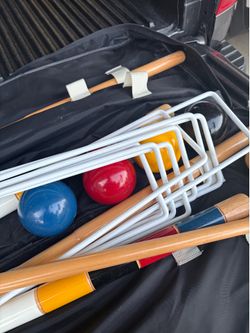 Fun summer Outdoor family games croquet and bocce ball selling both games together for only $30!!!!!