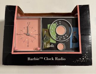 Vintage Barbie Clock Radio (2002) – New in Box