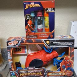  Brand New Spiderman Wrist nerf gun with chalk Both For $15 Pickup Between 2;00-10:45 Rainbow/charleston Cash Only Read Description 