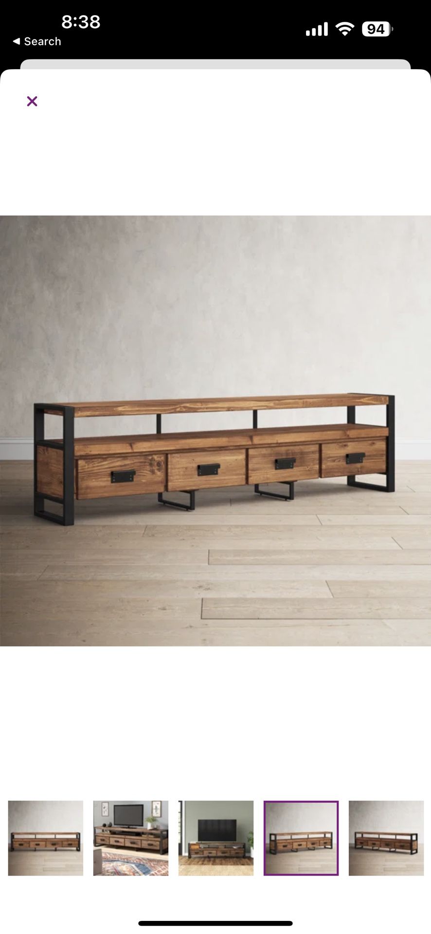 Curtis 82 inch TV Stand By Birch Lane - Large TV Stand Or Entertainment stand