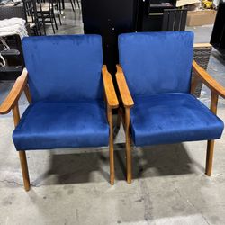 New Assembled. Accent Chairs Set of 2 - Upholstered Accent Chair with Arms - Mid Century Modern Accent Chairs with Wood Frame