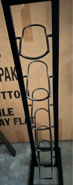 Black Metal Freestanding Wine Rack