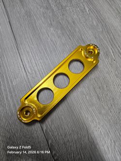 Brand New Password JDM Billet Gold Battery Tie down 1992-2000 Civic & 1994-2001 Integra