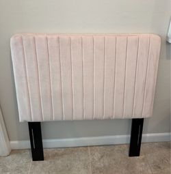 College Dorm Pink Twin Headboard & desk chair