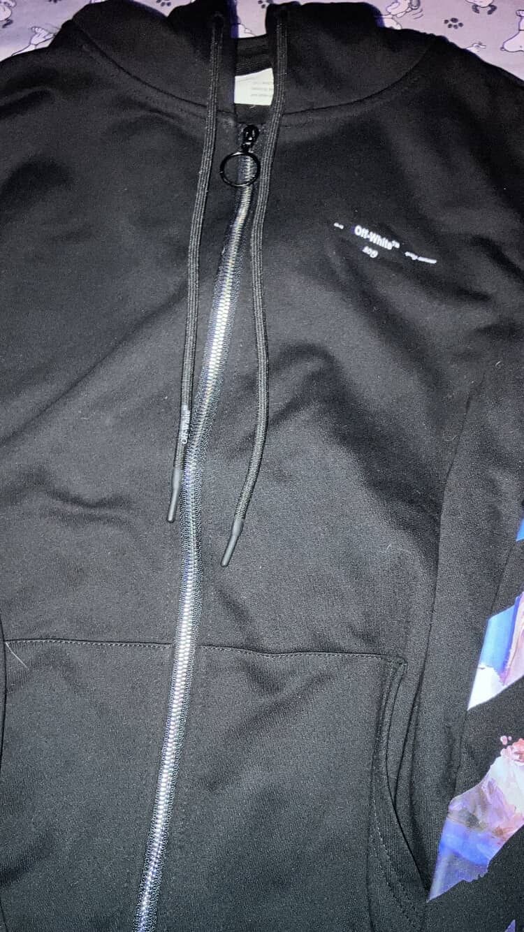 Off-White Black Zip-Up Hoodie