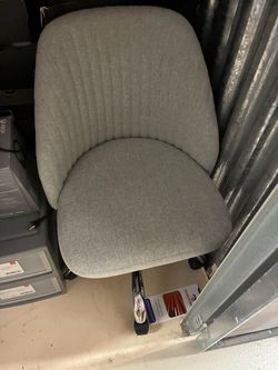 Gray Fabric Office Chair with Wheels