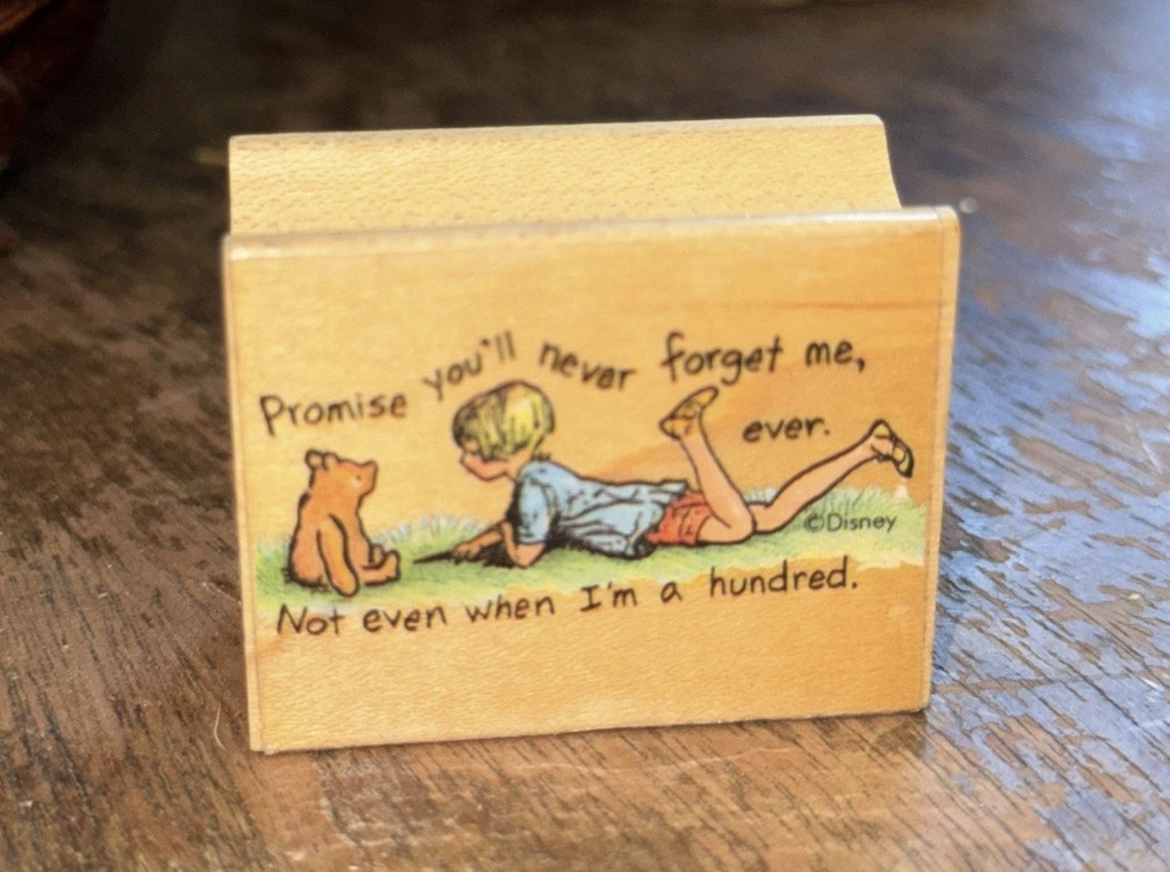 Disney Winnie the Pooh Wooden Rubber Stamp 728e