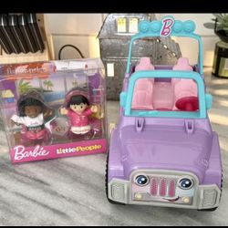 Little people Barbie Jeep 2 Figures & Sounds