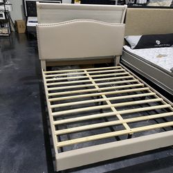 Queen Size Upholstered Platform Bed Frame $199