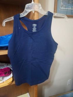 Athletic Works Navy Blue Workout Tank Tap Medium Vintage