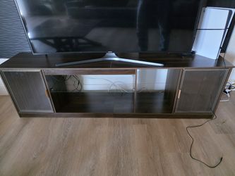 Dark Wood TV Stand W LED