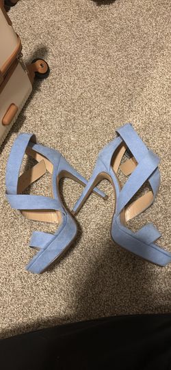 Size 9.5 Blue Suede Heels