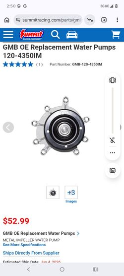 GMB Water Pump for Jeep,Chrysler,Dodge,Mitsubishi (only Raider)1(contact info removed)'