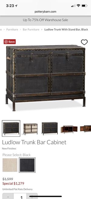 Pottery Barn Trunk Bar Cabinet New For Sale In Canby Or Offerup