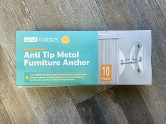 Anti Tip Metal Furniture Anchor 4our Kiddies 10 Pack