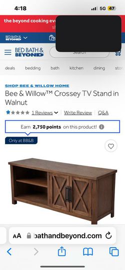 Bee & Willow Crossey TV Stand in Walnut for Sale in Atlanta, GA - OfferUp